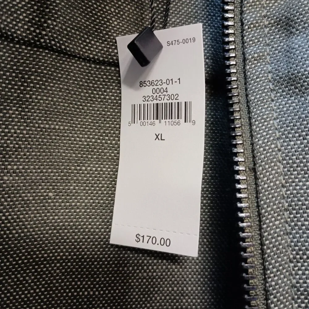 Banana Republic Factory Linen Blend Bomber Jacket Olive XL Full Zip Lightweight